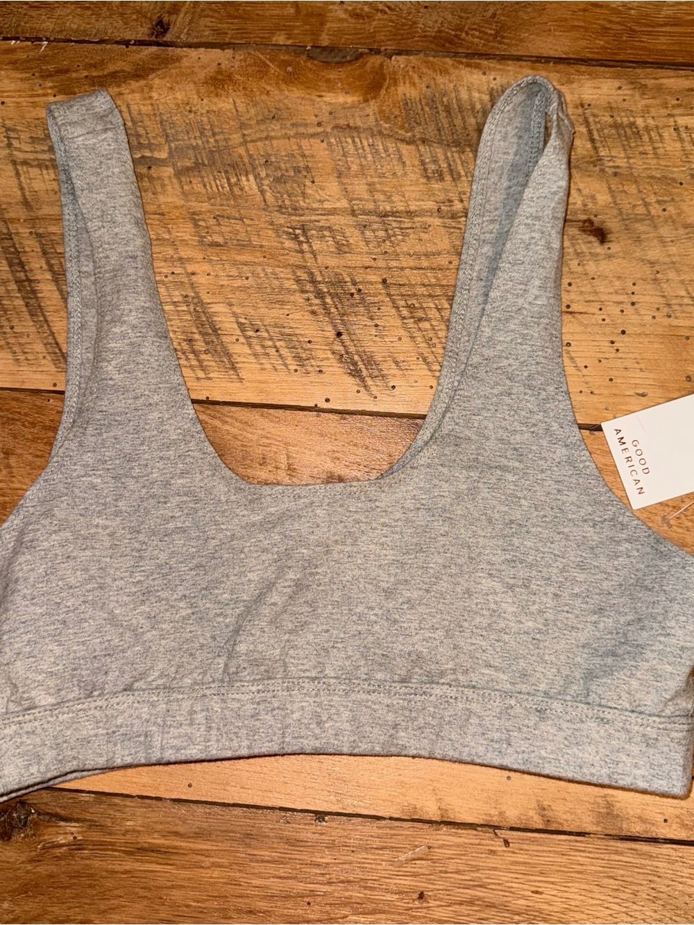 NWT Good American gray sports bra size 3 or large